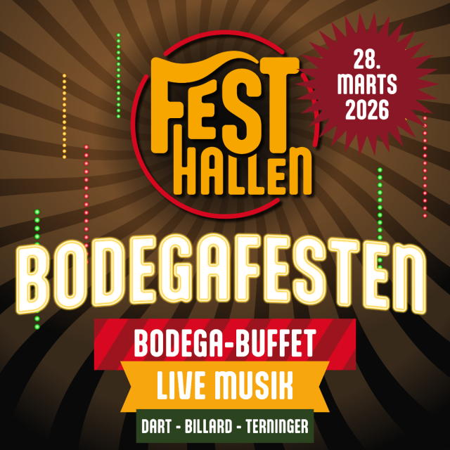 BODEGAFESTEN 28 MAR. 2026 INKL. BUFFET